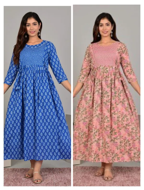Sarbati__Cotton_Printed_Maternity_And_Feeding_Kurti_Combo_Of_2