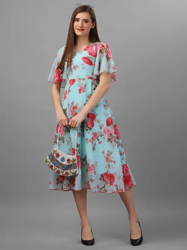 Sea_Green_&_Red_Floral_Georgette_Maxi_Dress