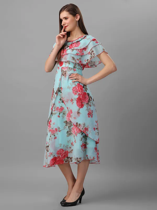Sea_Green_&_Red_Floral_Georgette_Neckline_Flared_Maxi_Dress