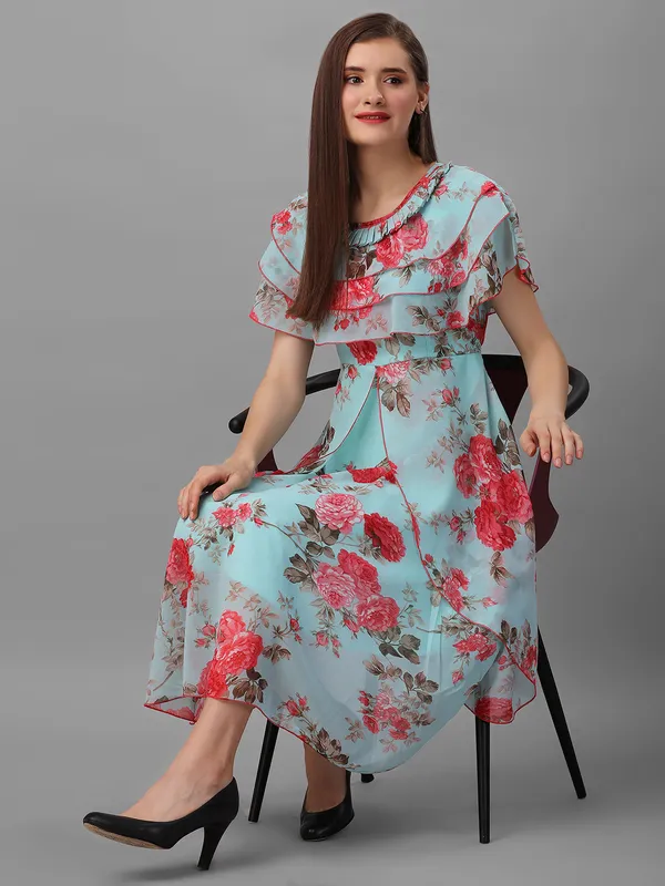 Sea_Green_&_Red_Floral_Georgette_Neckline_Flared_Maxi_Dress