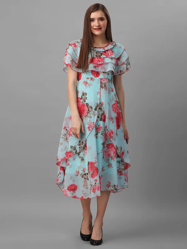 Sea_Green_&_Red_Floral_Georgette_Neckline_Flared_Maxi_Dress