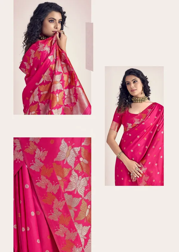 Pink_Soft_Banarasi_Silk_Saree_With_Blouse_Piece_For_Women