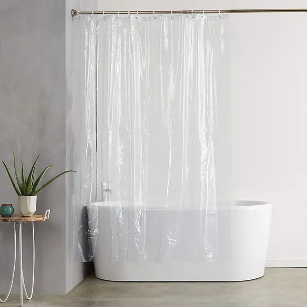 Waterproof_Shower_Curtain_for_Bathroom,_Clear_Transparent_PVC_Curtain_with_8_Hooks_54x84,_Clear_Color_-_Pack_of_2_Pcs