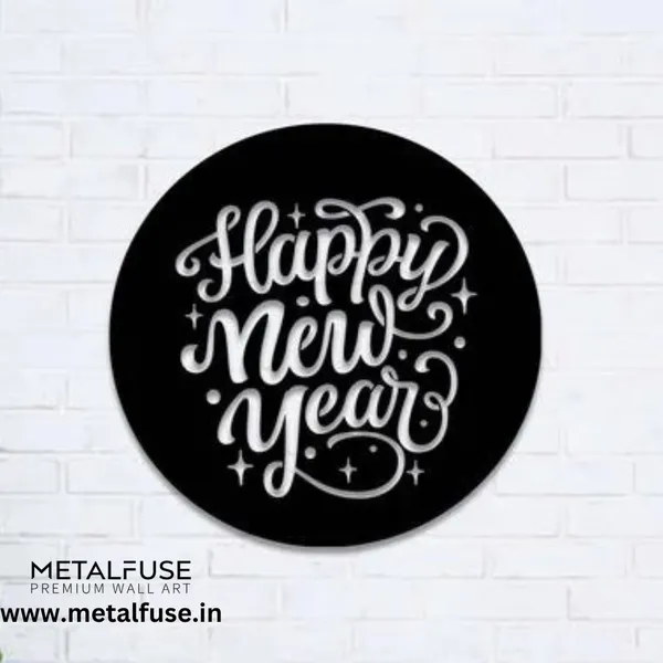 Wooden_Wall_Art_for_Home_Decoration|Happy_New_Year|Black