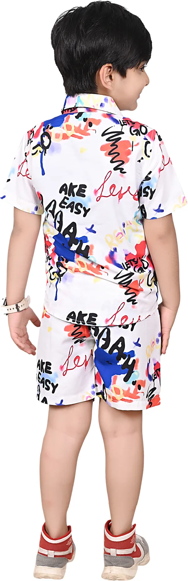 White_Boys_Casual_Shirt_Shorts