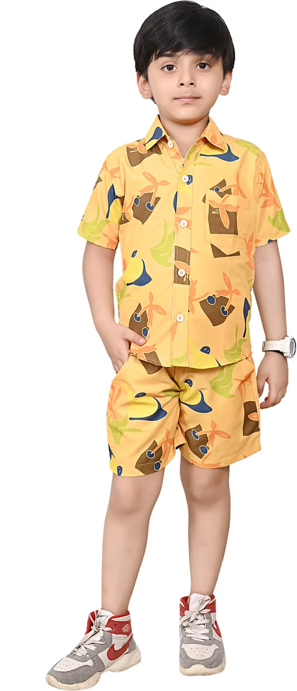 Yellow_Boys_Casual_Shirt_Shorts
