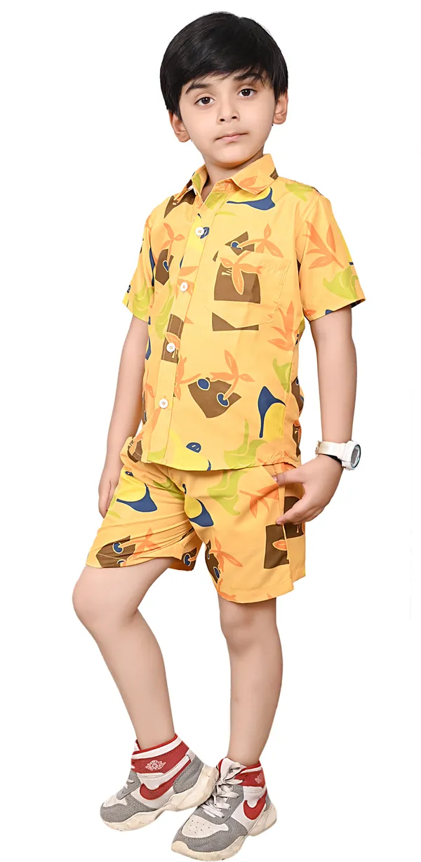 Yellow_Boys_Casual_Shirt_Shorts