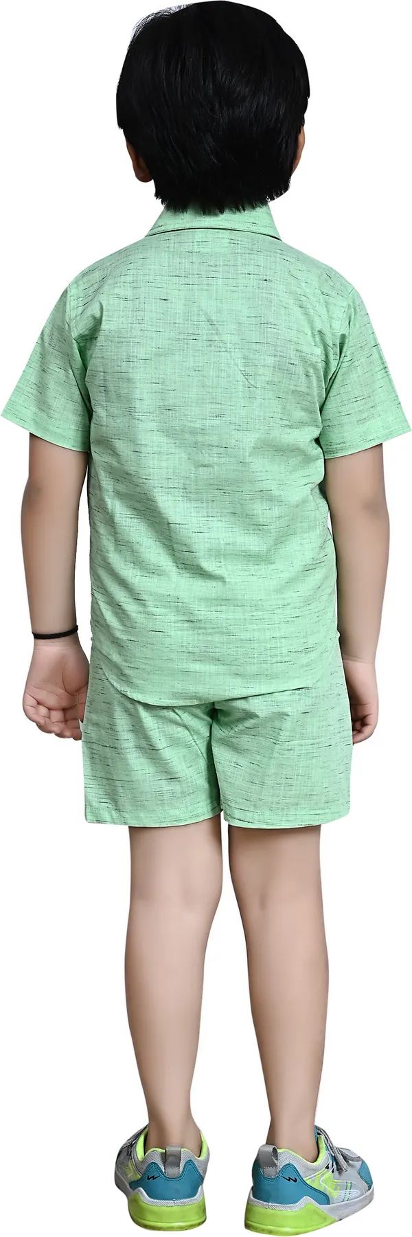 Green_Boys_Casual_Shirt_Shorts
