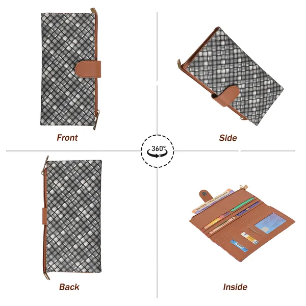 Wallet_for_Women's_|_Clutch_|Two_Fold_Wallet|_Vegan_Leather_|_Holds_Upto_10_Cards_1_ID_Slot_|_2_Notes_&_1_Coin_Compartment_|_Magnetic_Closure|_(Dark_Grey-White)