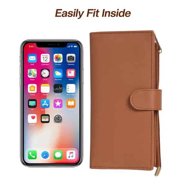 Wallet_for_Women's_|_Clutch_|Two_Fold_Wallet|_Vegan_Leather_|_Holds_Upto_10_Cards_1_ID_Slot_|_2_Notes_&_1_Coin_Compartment_|_Magnetic_Closure|_(Tan)
