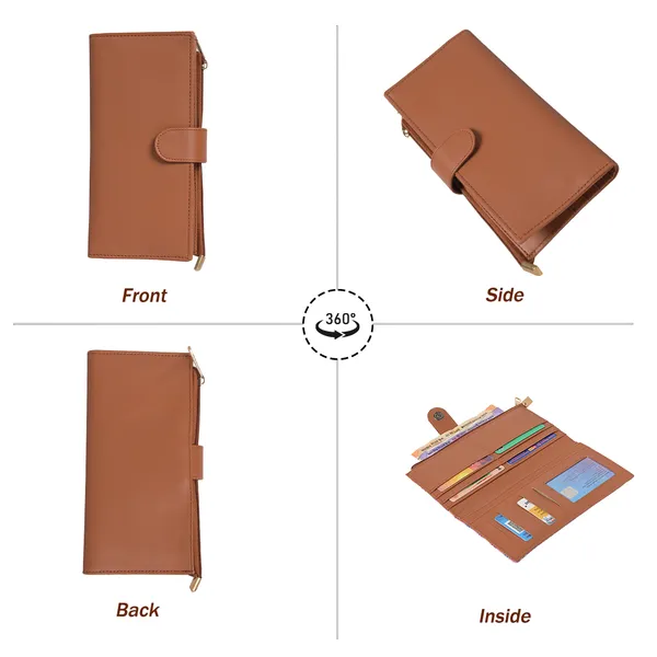 Wallet_for_Women's_|_Clutch_|Two_Fold_Wallet|_Vegan_Leather_|_Holds_Upto_10_Cards_1_ID_Slot_|_2_Notes_&_1_Coin_Compartment_|_Magnetic_Closure|_(Tan)