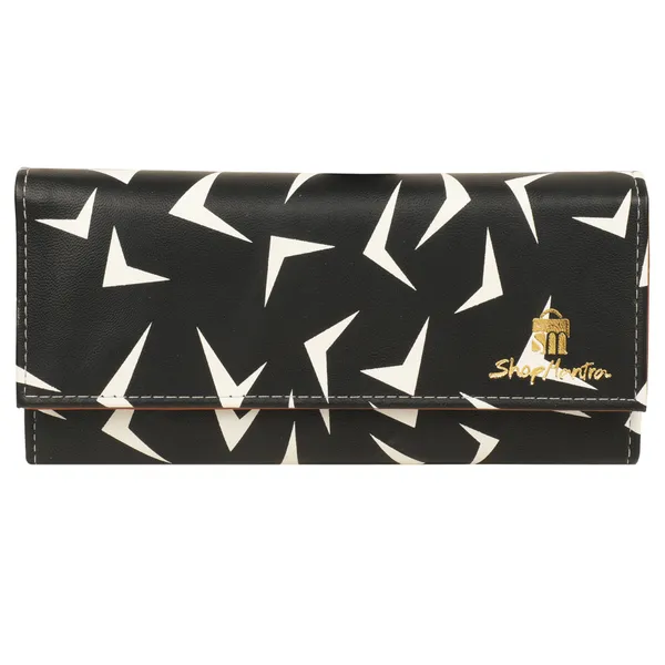 Black_Wallet_For_Women'S_Clutch_Vegan_Leather_11_Cards_1_Id_Slot_2_Notes_And_1_Coin_Compartment_Magnetic_Closure