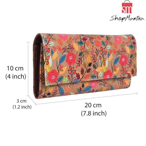 Wallet_for_Women's_|_Women's_Wallet_|Clutch_|Vegan_Leather_|_Holds_Upto_6_Cards_|_2_Notes_and_1_Coin_Compartment_|_Magnetic_Closure_|_Brown…