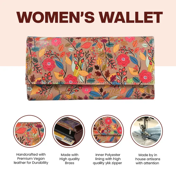 Wallet_for_Women's_|_Women's_Wallet_|Clutch_|Vegan_Leather_|_Holds_Upto_6_Cards_|_2_Notes_and_1_Coin_Compartment_|_Magnetic_Closure_|_Brown…
