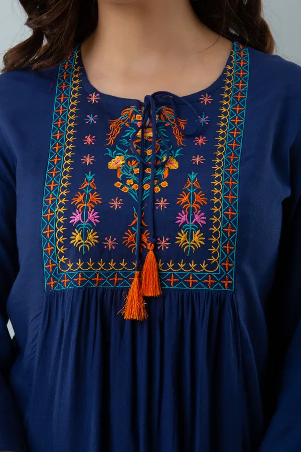 Blue_Women's_Rayon_Embroidered_Regular_Fit_Top