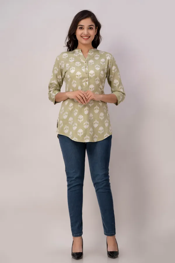 Green_Rayon_Tunics_For_Women