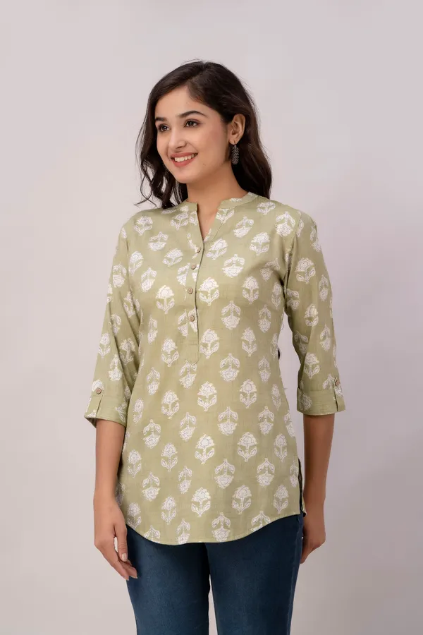 Green_Rayon_Tunics_For_Women