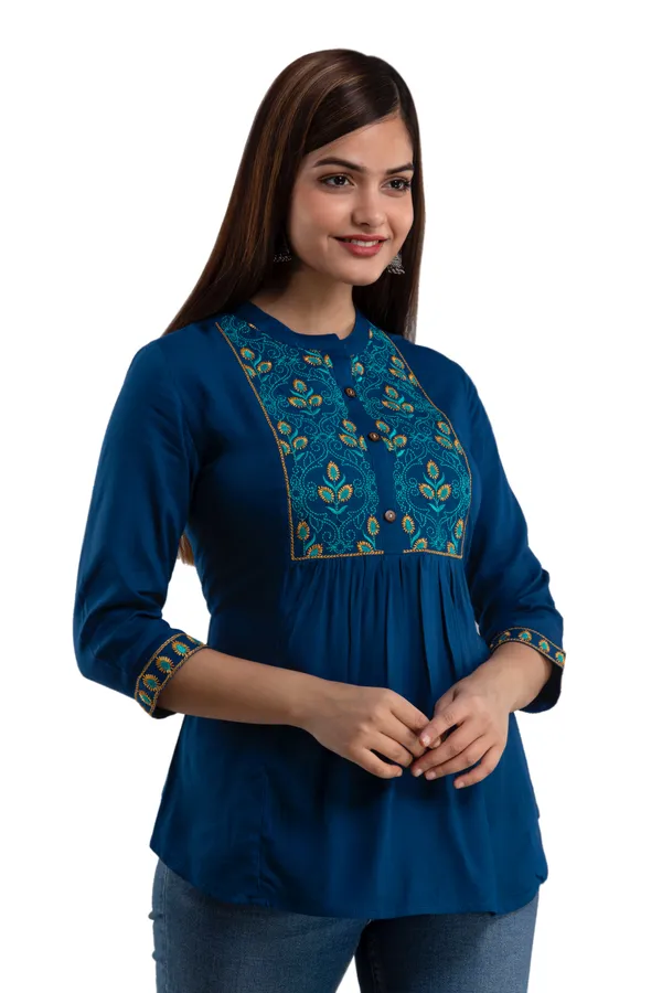 Blue_Rayon_Tunics_For_Women