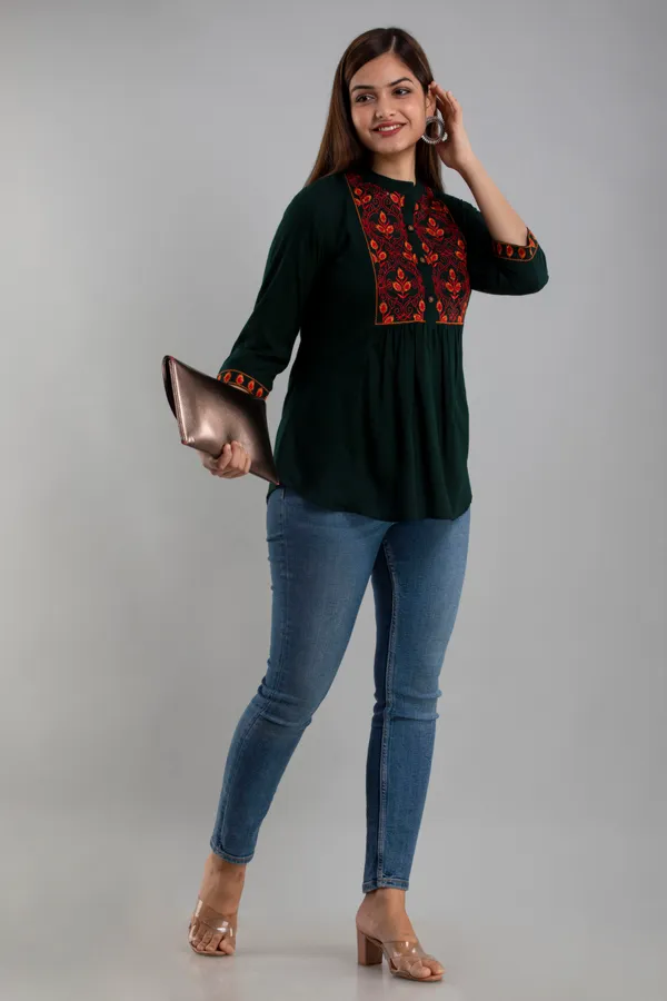 Green_Rayon_Tunics_for_Women
