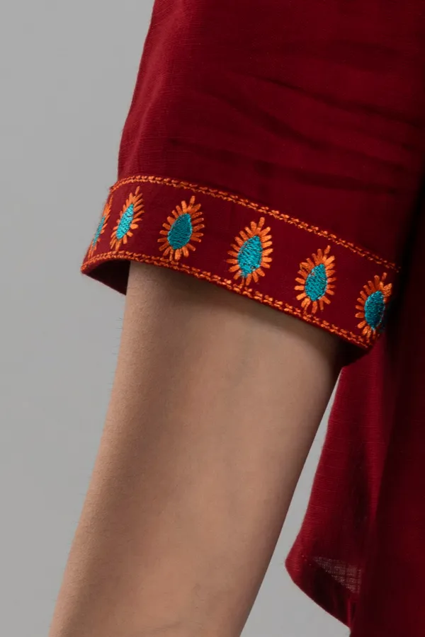 Red_Rayon_Tunics_For_Women