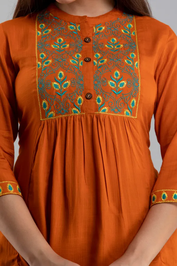 Orange_Rayon_Tunics_for_Women