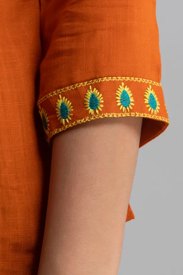 Orange_Rayon_Tunics_for_Women