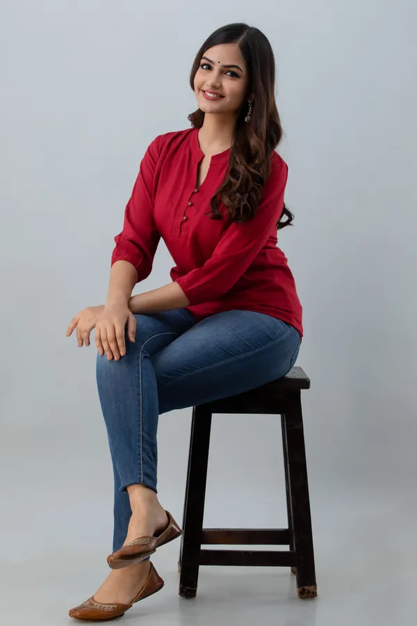 maroon_Rayon_Tunics_for_Women