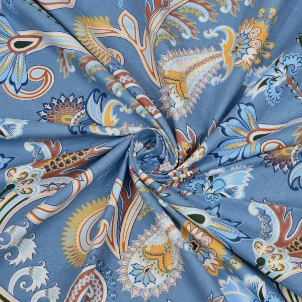 220TC_Elastic_Fitted_100%_Cotton_Feel_Printed_King_Size_Single_Bed_Bedsheet_with_1_Pillow_Cover_(36"x78"_Upto_6"_Mattress)_Blue