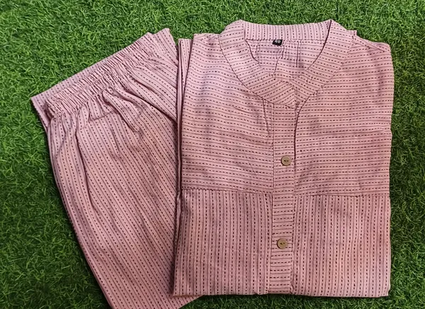 Pink_Khadi_Cotton_Ethnic_Kurta_And_Pant_Set_|_Push_Premium_For_Women