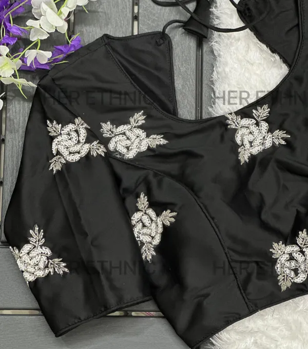 Black_Silk_Handmade_Work_Boutique_Style_Blouse