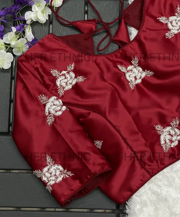 Red_Silk_Handmade_Work_Boutique_Style_Blouse