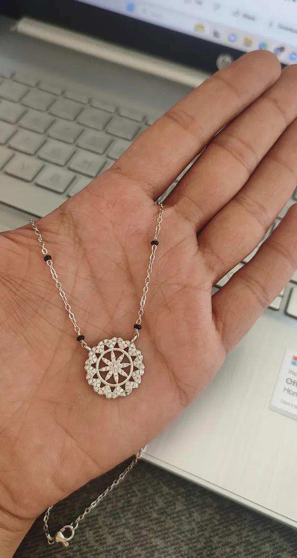 Silver_Tarana_modern_2_bead_mangalsutra