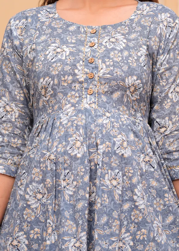 Silver_Cotton_Maternity_And_Feeding_Kurti