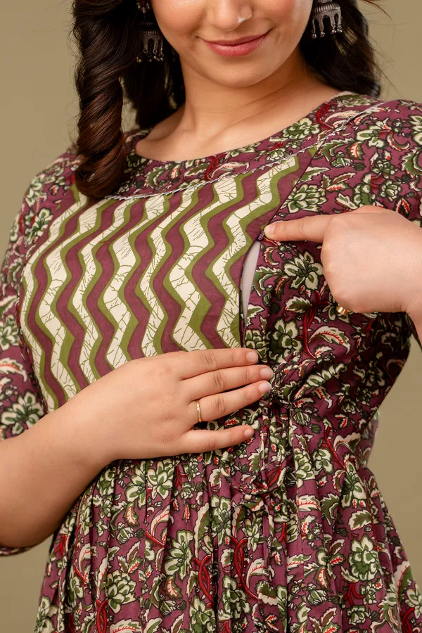 Sing_blossom__Cotton_Maternity_And_Feeding_Kurti