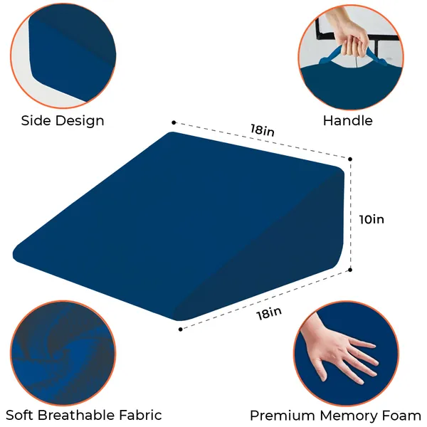 Sleeping_Wedge_Pillow,_Memory_Foam,_Acid_Reflux,_After_Surgery,_Raised_Triangle,_Headboard,_Dorm,_Office,_Air_Layer
