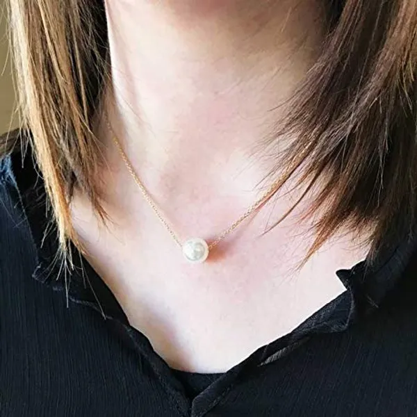 Solid_Gold_Pearl_Necklace,_Cute_Dainty_Pearl_Pendant,_Cute_Chain_Luck_Necklace,_Single_Pearl_Wedding_Gift,_Handmade_Jewelry,_Rose_White