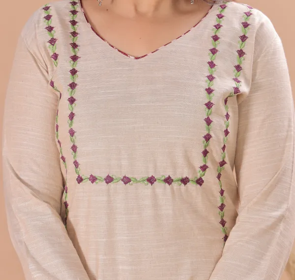 Beige_Handloom_Cotton_Salwar_Kurta_Dupatta_For_Women