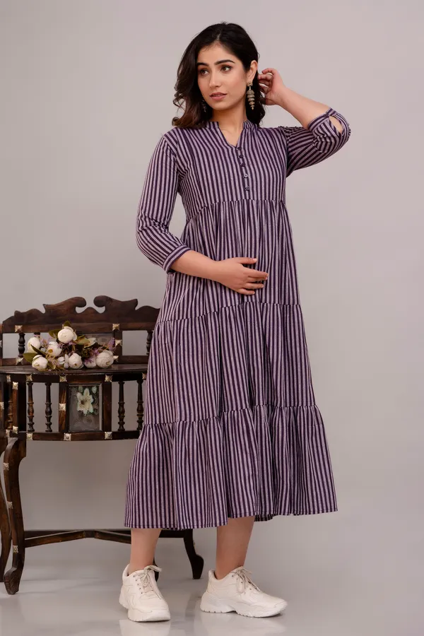 South_Jamuni_Cotton_Printed_Flared_Maternity_Dress