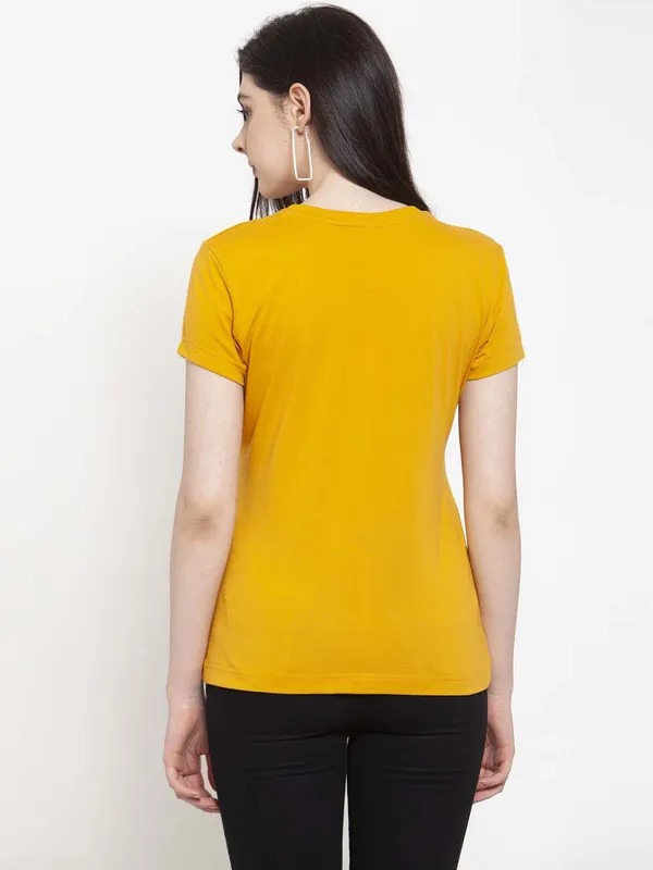 Pack_of_2_Mustard_&_Olive_Cotton_Round_Neck_Short_Sleeves_T-Shirt_For_Women