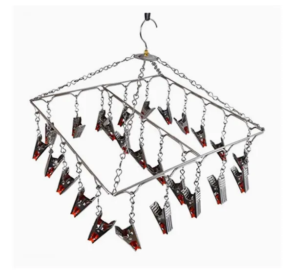 Stainless_Steel_Square_Hanger,_25_Clips_with_Plastic_Grip_Baby_Cloth_Dryer,_Balcony_Roof_Mount_Hanger_with_Clips,_Silver