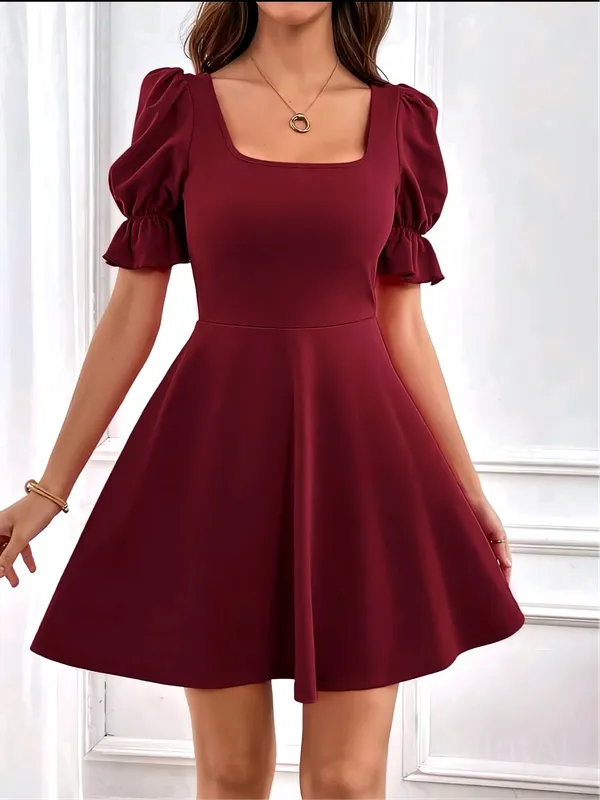 Wine red one piece dress online