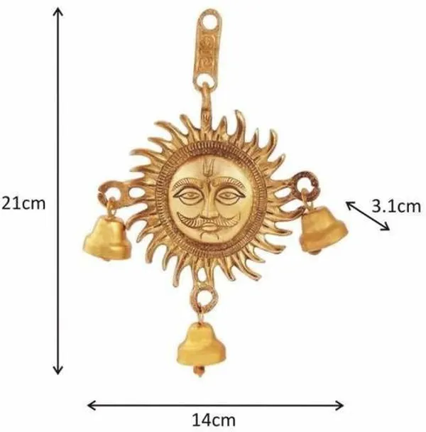 Sun_Shaped_Hanging_With_Bell_Decorative_Showpiece_-_21_Cm_(Metal