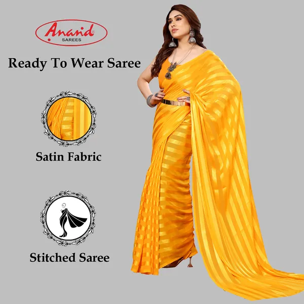 Embellished,_Striped,_Self_Design_Bollywood_Satin_Saree_(Yellow)