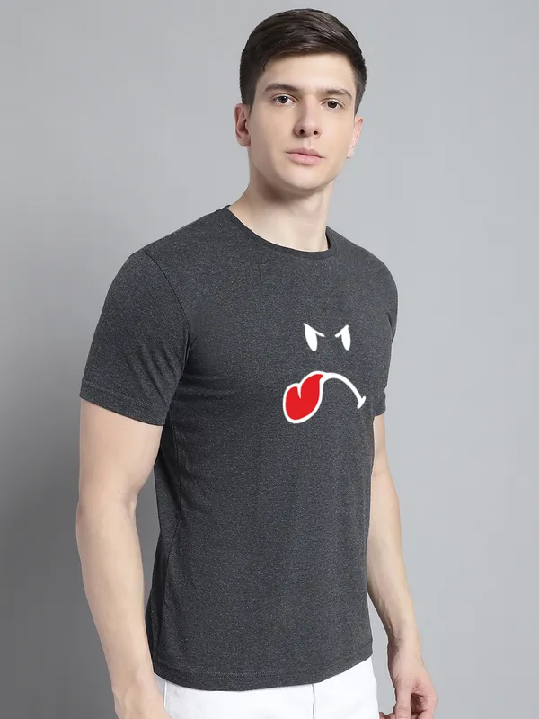 Grey_Cotton_Imoji_Print_Round_Neck_T-Shirt_For_Men