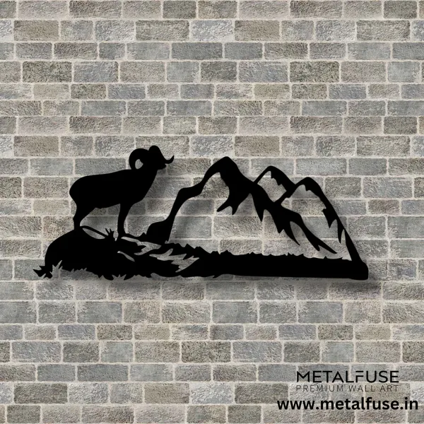 Wooden_Wall_Art_for_Home_Decoration__|_Big_Horn-Sheep__|_Black