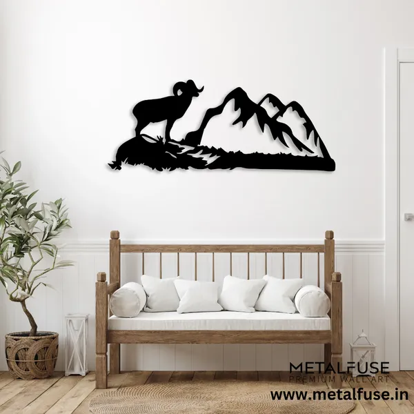 Wooden_Wall_Art_for_Home_Decoration__|_Big_Horn-Sheep__|_Black