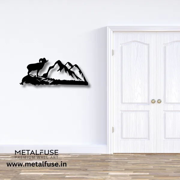 Wooden_Wall_Art_for_Home_Decoration__|_Big_Horn-Sheep__|_Black
