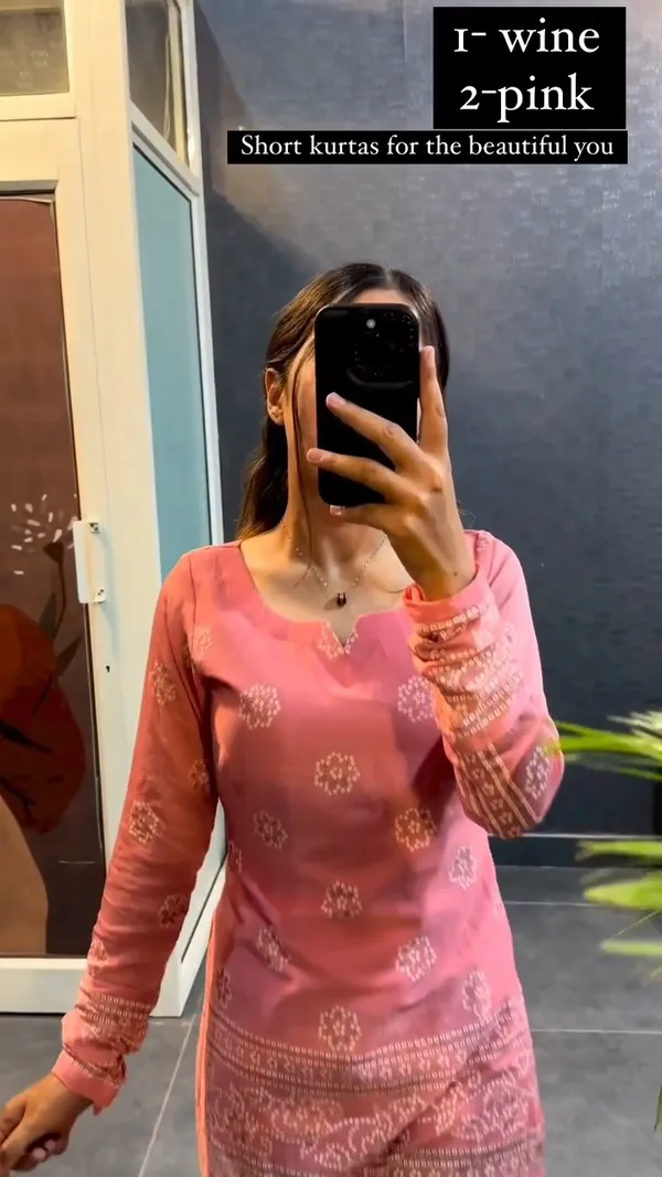 Samvrita_Peach_Color_Printed_Rayon_Cotton_Full_Sleeve_Top