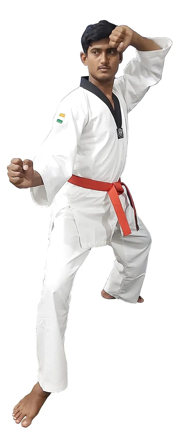 Multicolor_Polly-Cotton_Drill_Fabric_Taekwondo_Uniform