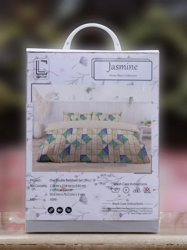 Luxury_Cube_Jasmine_Collection_Double_Bedsheet